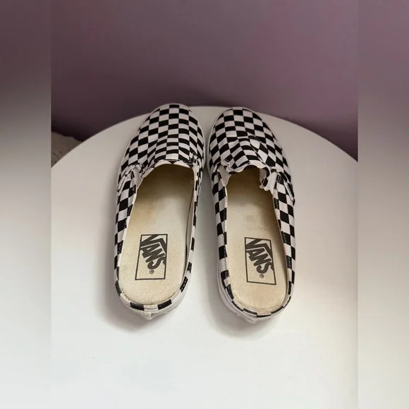Vans Checkerboard Classic Slip-On Mule Signature Rubber Waffle Outsole Women Sz8 - Picture 5 of 10